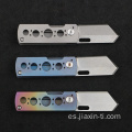 Navaja de bolsillo EDC anodizada de titanio anodizado personalizado